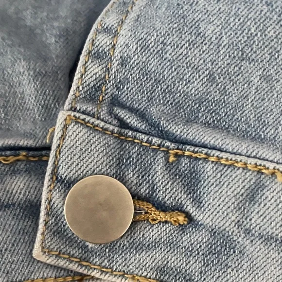 Avenue Light Blue Denim Jean Jacket - Picture 8 of 9